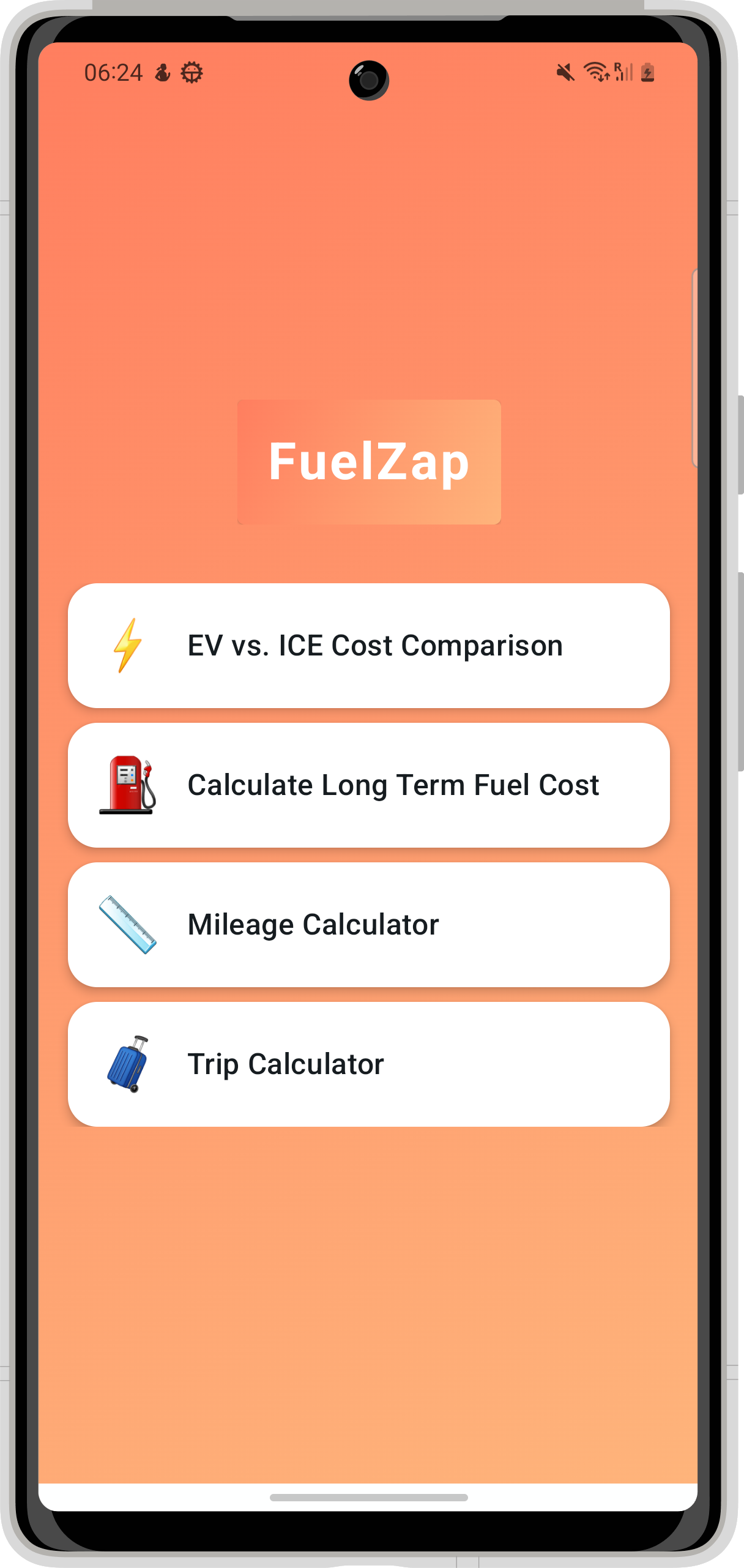 App Screenshot 2 - Cost Comparison